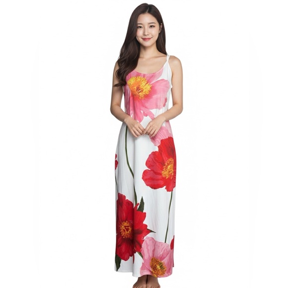 Heart & Heels Dresses & Skirts - HEART & HEELS Sleeveless Floral Maxi Dress with Adjustable Straps NWOT